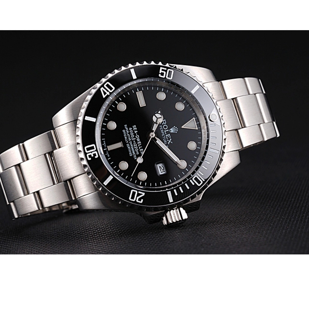 Aaa replica watch Sky Rolex Steel Bracelet Dwellerr Case Black Dial Stainless 622837 And 0621